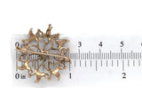 Victorian 10k Rose Gold Opal and Seed Pearl Starburst Pin Pendant w/Bail #J7552