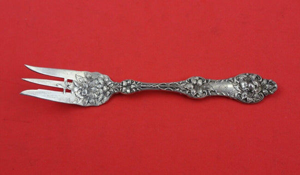 Old Orange Blossom by Alvin / Gorham Sterling Silver Pastry Fork 3-tine 6"