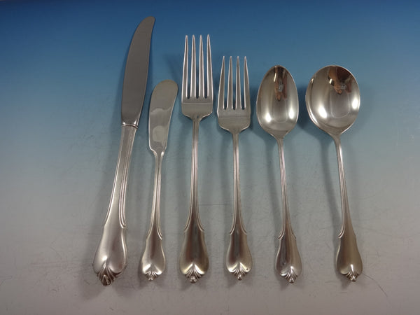 Grand Colonial by Wallace Sterling Silver Flatware Set For 8 Service 55 Pieces
