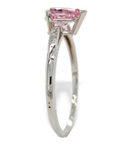 14k White Gold Pear Shaped .60ct Genuine Natural Morganite Diamond Ring (#J7408)