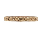 14k Yellow Gold Wedding Band Ring with Flowers Size 9.25 Jewelry (#J7073)