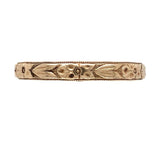 14k Yellow Gold Wedding Band Ring with Flowers Size 9.25 Jewelry (#J7073)