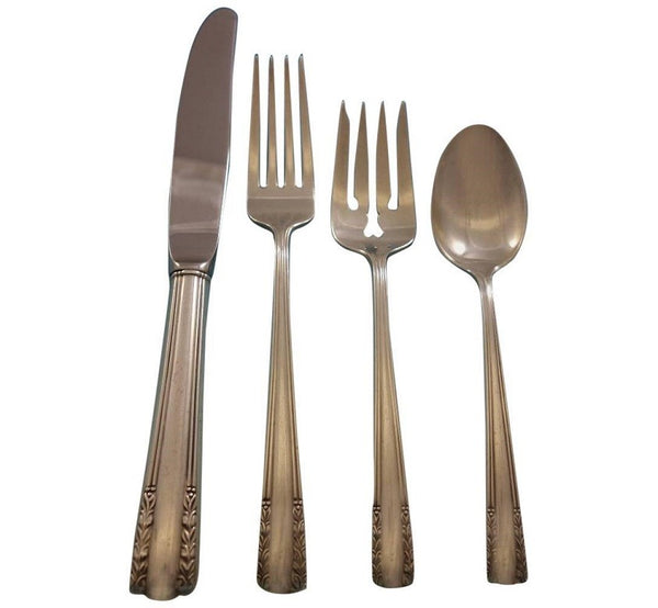 Chapel Bells by Alvin Sterling Silver Flatware Set For 8 Service 32 Pieces