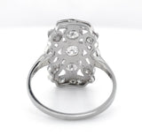 18k White Gold 3/4ct TW Genuine Natural Diamond Filigree Ring Size 6.5 (#J7167)