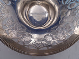 JE Caldwell Sterling Silver Fruit Basket with Swing Handle Daisy Flowers (#8415)