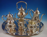 Old French by Gorham Sterling Silver Tea Set 6pc with Tray (#1639) Exceptional!