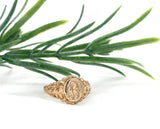 Victorian 14k Gold Signet Ring with "PNB" Monogram Size 9.25 Jewelry (#J7277)