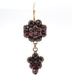Genuine Natural Bohemian Garnet Drop Dangle Earrings with New 14k Wires (#J6481)