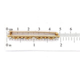 14k Yellow Gold Montana Sapphire and Pearl Bar Pin (#J5471)