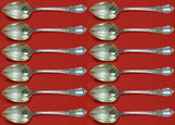 American Victorian Lunt Sterling Grapefruit Spoon Custom Set 12 pcs Fluted