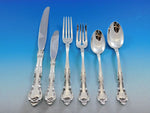 Alencon Lace by Gorham Sterling Silver Flatware Set for 12 Service 77 pieces