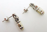 14k Gold Genuine Natural Opal Post Earrings w/ Pink Sapphire & Diamonds (#J3443)
