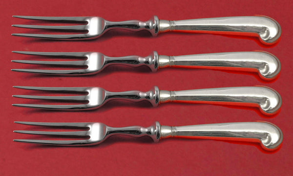 Queen Anne-Williamsburg by Stieff Sterling Silver Fruit Fork Set 4pc Custom 6"