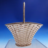 Taxco Mexican Mexico Sterling Silver Basket with Handle w/ Woven Design (#8768)