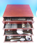 Pompadour by Christofle France Silverplate Flatware Service Set 142 pcs + chest
