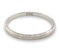 18k White Gold Wedding Band Ring Size 6.5 Jewelry (#J7283)