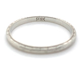 18k White Gold Wedding Band Ring Size 6.5 Jewelry (#J7283)