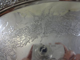 Tiffany & Co. Sterling Silver Tray Footed with Acid Etched Cherubs (#0152)