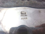 Mixed Metals by Whiting Sterling Bowl Square Applied Bird & Lizard (#0052)