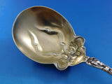 Irian by Wallace Sterling Silver Berry Spoon Gold-Washed Figural 8 5/8"