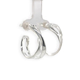 Georg Jensen Sterling Pair of Infinity Loop Earrings #452A with Pouch (#J6853)