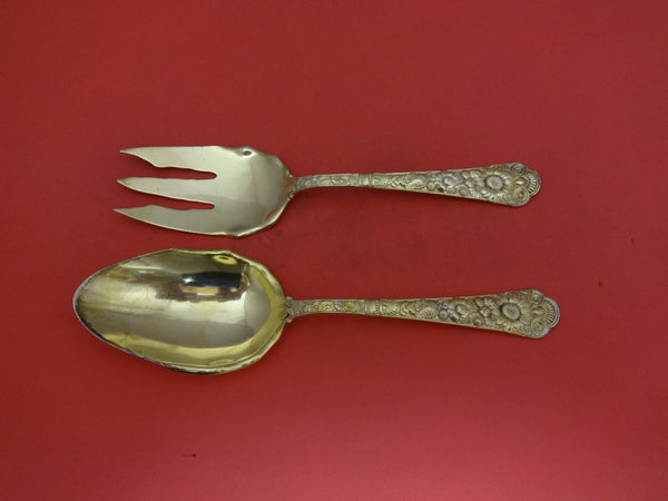 Cluny Vermeil by Gorham Sterling Silver Salad Serving Set 2pc All Sterling