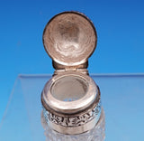 Charles May English Victorian Sterling Silver and Cut Glass Perfume Bottle #9248