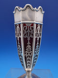 W. Lister and Sons English Estate Sterling Silver Vase with Glass #7728 (#8121)