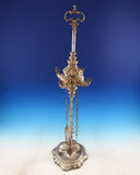 Silverplate Hookah / Water Pipe with Four Chains Various Implements (#6493)