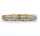 14k White and Yellow Gold Men's Wedding Band Size 13 (#J5979)