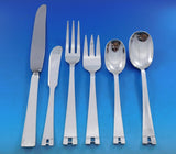 Allan Adler Sterling Silver Flatware Set for 10 Service 62 pieces Arts & Crafts