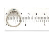 Platinum Filigree Deco .34ct Genuine Natural Aquamarine Ring Size 6 3/4 (#J7562)