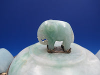 Jade by Edward Farmer Urn Light Vermeil Sterling Fittings Jade Elephant (#7950)