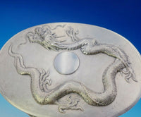 C.J. Co. Chinese Export Sterling Silver Dresser Set 4pc with Dragons (#3568)
