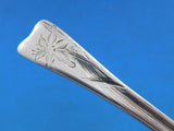 Lap Over Edge Acid Etched by Tiffany Sterling Silver Teaspoon Lily Flower 6"