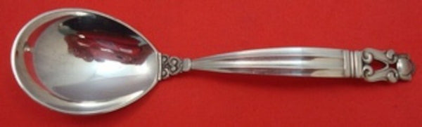 Acorn by Georg Jensen Sterling Silver Sauce Spoon Curved with GI/GJ Mark 5 3/4"