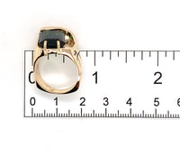 14k Yellow Gold Modern Custom Green Genuine Natural Tourmaline Ring 6 (#J7315)