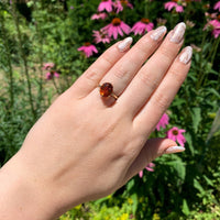 14k Yellow Gold 4 Carat Vibrant Orange Genuine Natural Citrine Ring (#J6797)