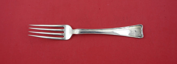 Lap Over Edge Hand Engraved By Tiffany Sterling Dinner Fork w/ fan 8"