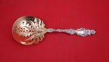 Lily by Whiting Sterling Silver Pea Spoon gold washed 9"