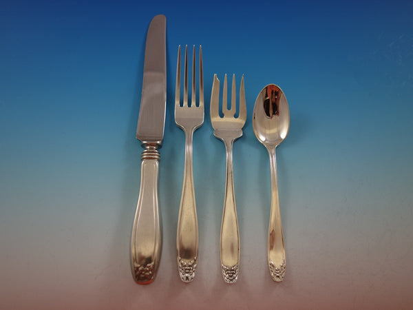 Puritan by Stieff Sterling Silver Flatware Set Service 24 pieces