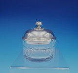 Acropole by Cesa .800 Italian Silver Glass Sugar Bowl Jam Jar with Spoon (#3405)