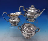 Wong Shing Chinese Export Sterling Silver Tea Set 3pc c.1840-1870 (#6462)