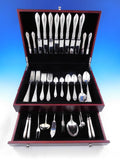 Tudor Scroll by Birks Sterling Silver Flatware Set 8 Service 62 pieces Dinner