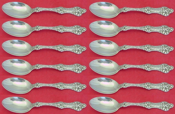 Old Orange Blossom by Alvin / Gorham Sterling Silver Teaspoon Set of 12pc 5 7/8"