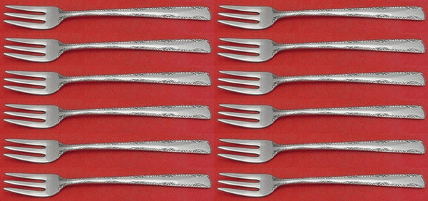 Camellia by Gorham Sterling Silver Cocktail Fork Set 12 pieces 5 5/8"