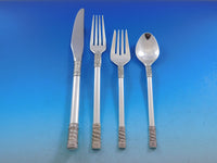 Aegean Weave Plain by Wallace Sterling Silver Flatware Set for 8 Service 54 pcs