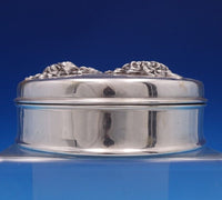 Chrysanthemum by Shreve Sterling Silver Jewelry Case Rounded 1 3/4" x 5" (#7913)
