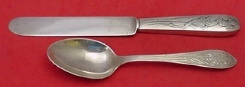 Tiffany & Co. Sterling Silver Junior Set 2pc Knife 7 7/8, Spoon 6 1/8"