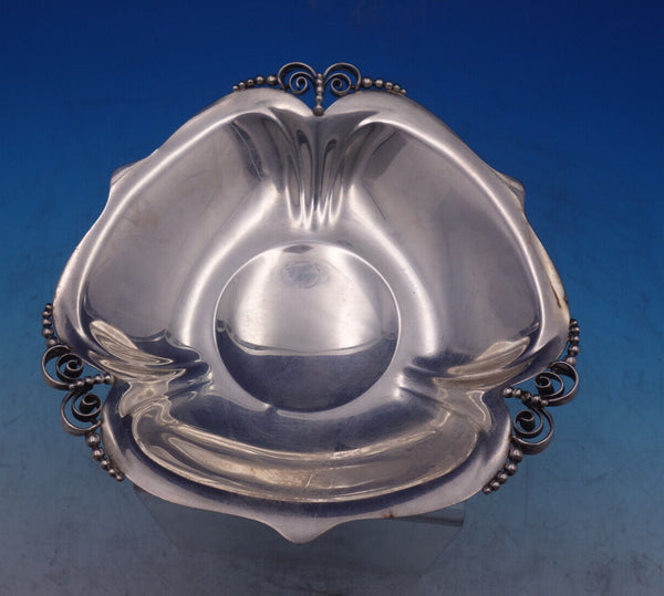 International Sterling Silver Compote Raised #14440 Beads & Wirework (#7339)